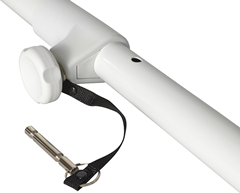 Adjustable Speaker Pole M20 Fixing White 